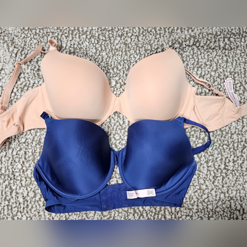 Victoria's Secret Bra Set - 1 Blue and 1 Cream/Nude